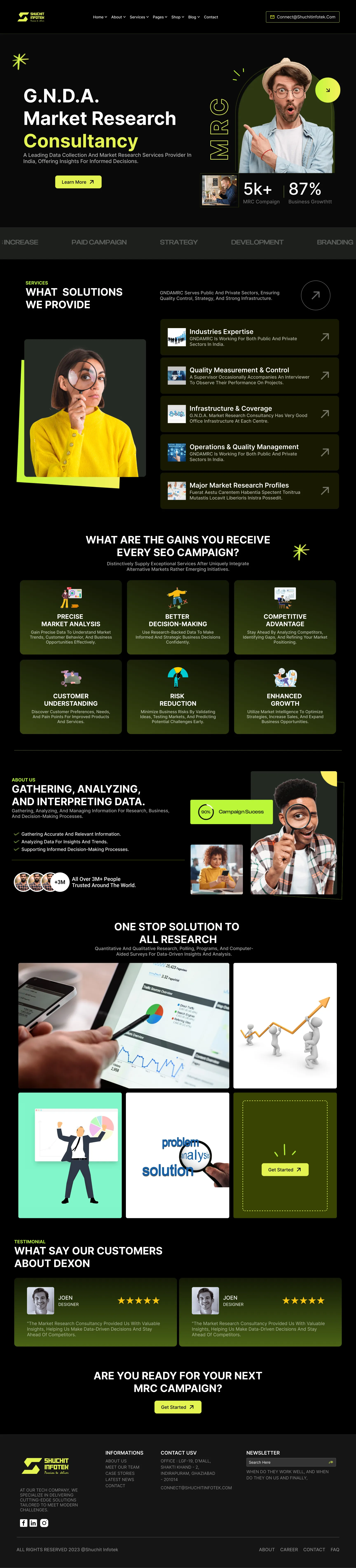 GNDA commercial web development portfolio Ghaziabad